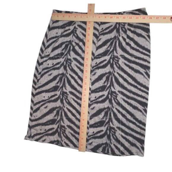 Girlfriend Italian Silk Zebra Skirt 90s Y2K Sequin Pencil Midi - Picture 11 of 11